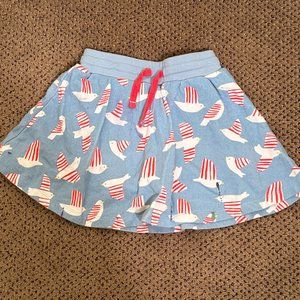 Girls Size 6-7 Bird Print Skort